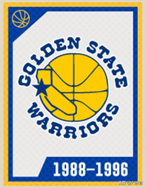 nba勇士队复古logo图 NBA卫冕冠军金州勇士队Logo的历史演变(6)