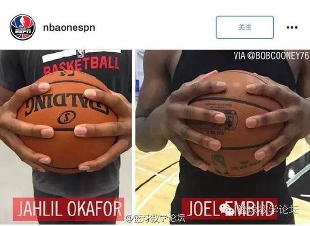 nba手指指距 NBA球员的手有多大(1)