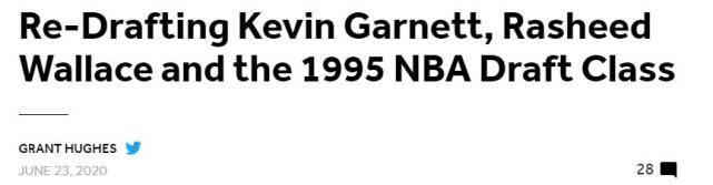 95年nba选秀顺位 美媒重排95年NBA选秀顺位