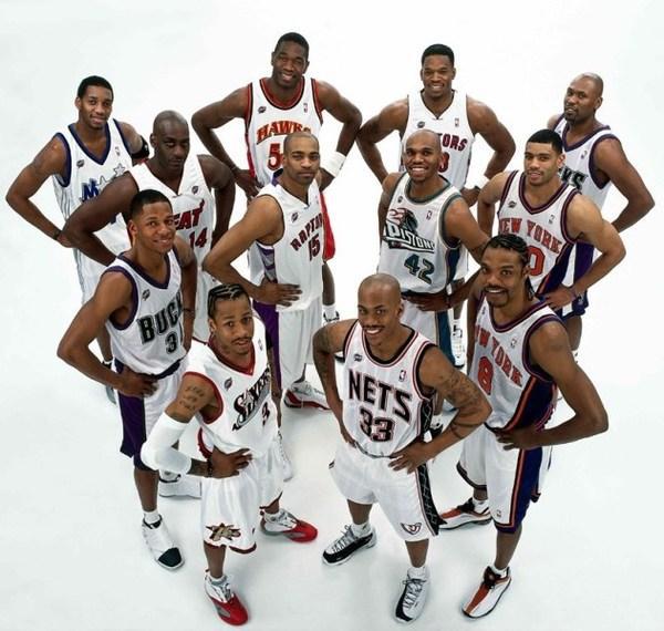 06年nba全明星合影 精心整理的历届NBA全明星球员合影(3)