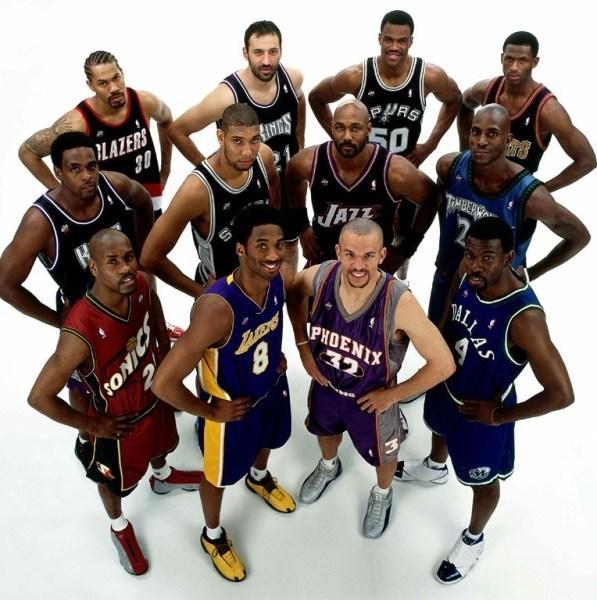 06年nba全明星合影 精心整理的历届NBA全明星球员合影(4)
