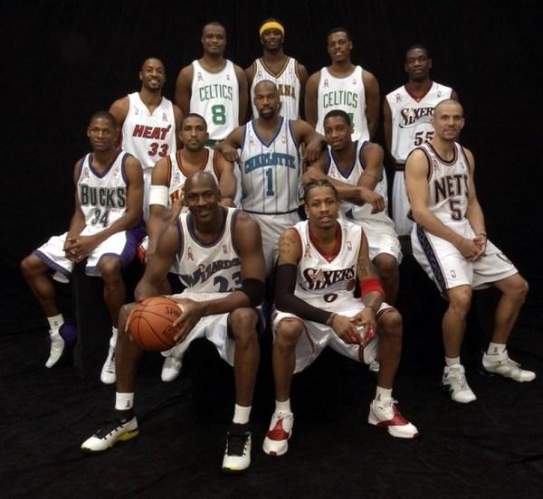 06年nba全明星合影 精心整理的历届NBA全明星球员合影(5)