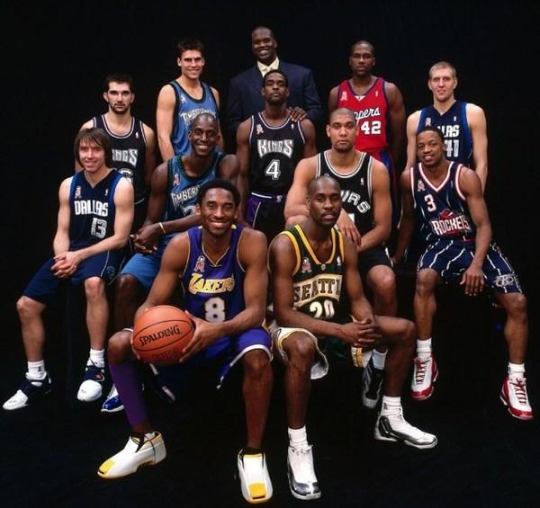 06年nba全明星合影 精心整理的历届NBA全明星球员合影(6)
