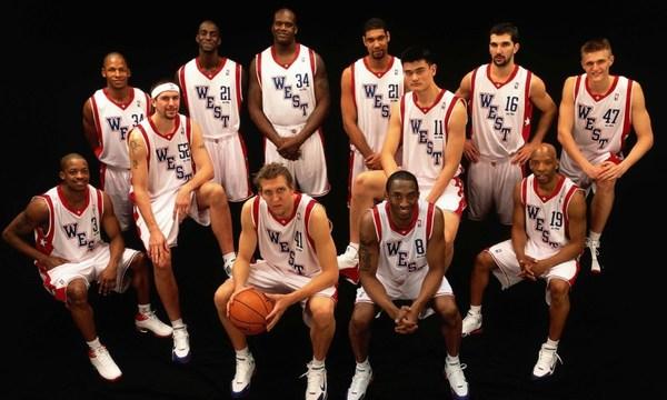 06年nba全明星合影 精心整理的历届NBA全明星球员合影(10)