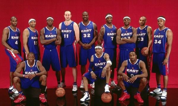 06年nba全明星合影 精心整理的历届NBA全明星球员合影(11)