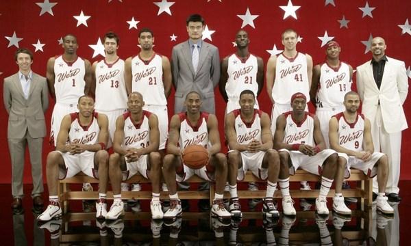 06年nba全明星合影 精心整理的历届NBA全明星球员合影(16)