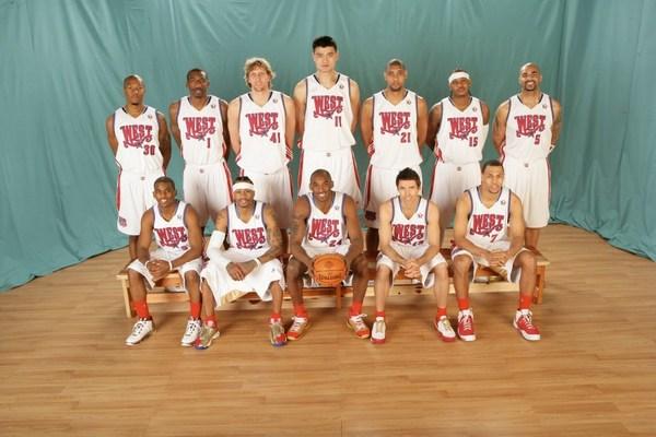 06年nba全明星合影 精心整理的历届NBA全明星球员合影(18)