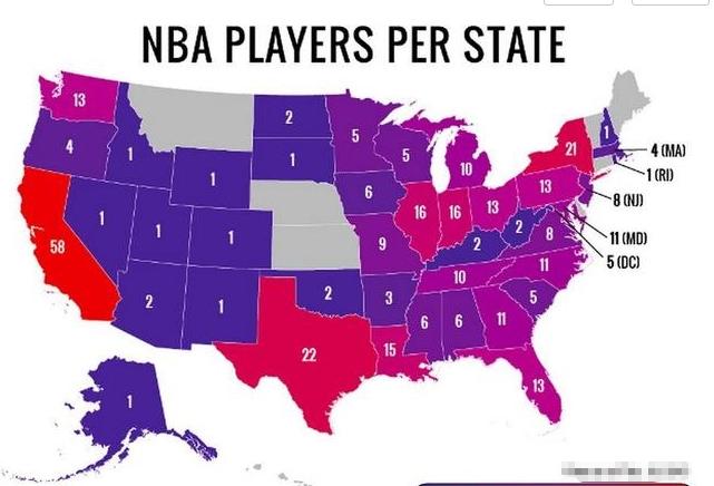 如果NBA球员只能代表出生地打球，哪个州最有可能夺冠？(2)