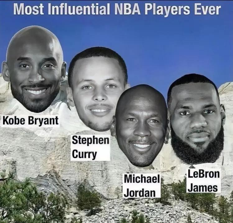 美媒：NBA历史影响力总统山，应该是以下这四位球员！

1、科比-布莱恩特
“你