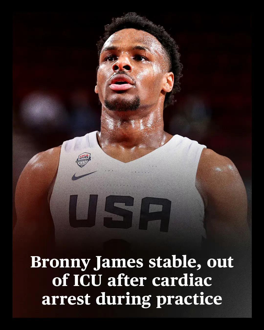 据ESPN透露，布朗尼已经脱离了危险，移出了ICU。
但是据詹姆斯家人表示，他们