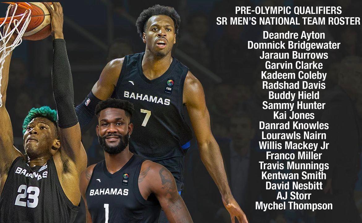 巴哈马男篮公布奥运预选赛资格赛大名单，艾顿、希尔德、凯·琼斯三位现役NBA球员在(1)
