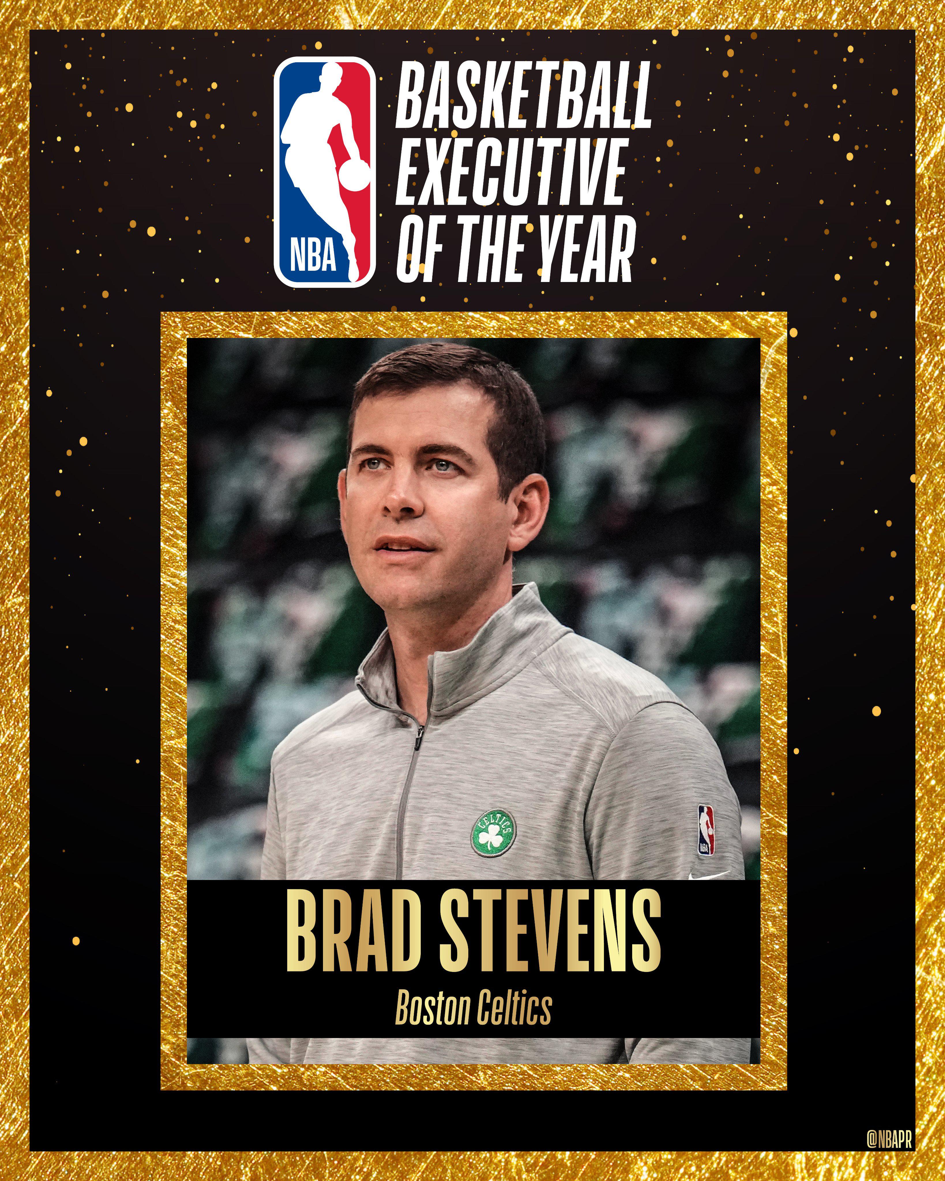 官方：凯尔特人篮球运营总裁布拉德-史蒂文斯当选NBA年度最佳高管(1)