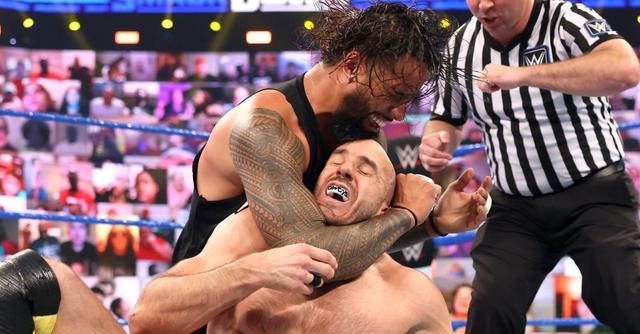 今日WWE SD战报：重大冠军头衔易手，瑞士超人大发神威，杰很伤！(5)