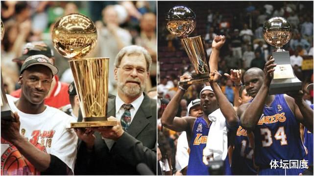 NBA历史75年仅出现5次三连冠，奥尼尔1次，乔丹2次，唯独他3次(5)