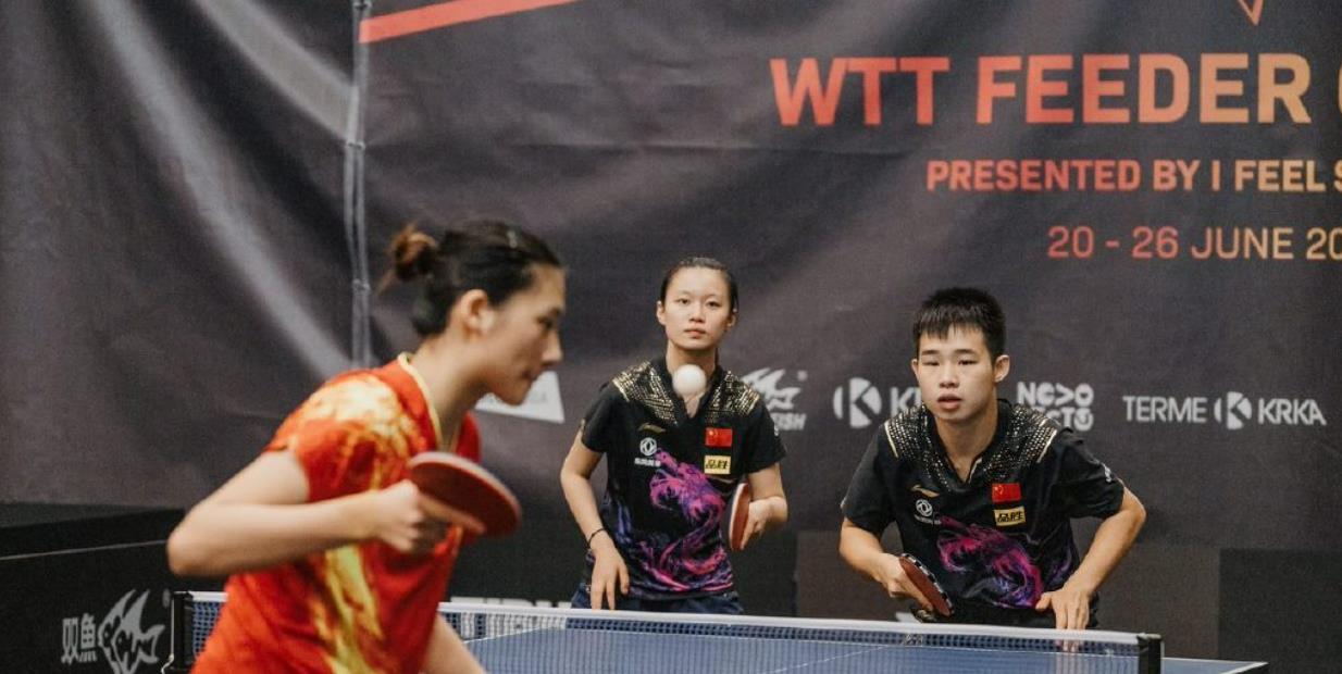 中国女乒16岁小将狂轰11比1，陈熠一日双胜，张本妹妹混双退赛(7)