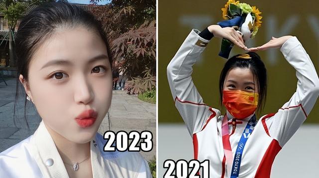 大变样！奥运冠军杨倩晒照，烈焰红唇疑似整容，销声2年难回巅峰
