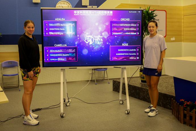 WTA珠海网球精英赛分组：郑钦文再战奥胖，朱琳与奶茶娃、摩托娃同组(2)