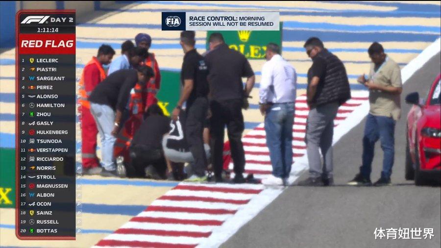 F1巴林测试第2日：突发意外，勒克莱尔化身倒霉蛋，赛车要大修！(2)