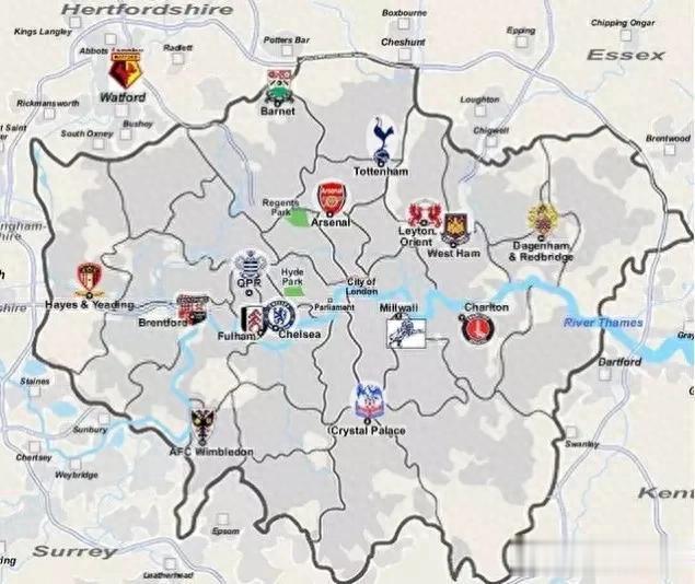 伦敦一条街，打听打听谁是爹！伦敦10大足球俱乐部，谁是伦敦之王