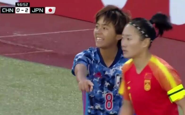 中国女足0-3惨败，岩渊真奈的单刀破门，值得武磊好好学习