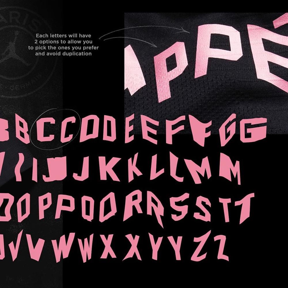 巴黎 欧冠 字体 艺术家Tyrsamisu为巴黎圣日耳曼打造特别版球衣印字(3)
