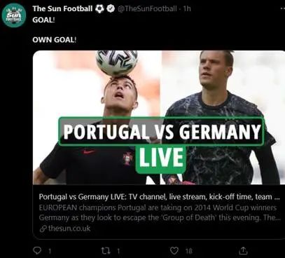 “乌龙”欧洲杯中的进球大战？葡萄牙进“4球”后，却仍2:4负德国(2)