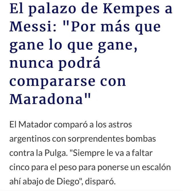 争议？阿根廷传奇喊话梅西：永远没法和老马比！除非再拿4个世界冠军