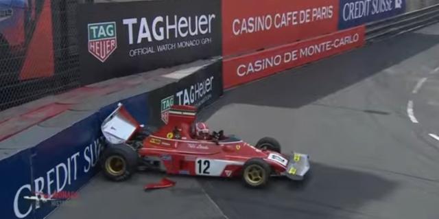 摩纳哥经典车大奖赛勒克莱尔撞车(1)