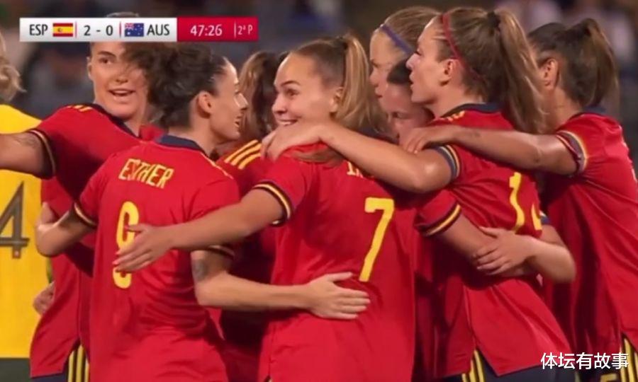 7-0！西班牙女足爆发，2分钟连入2球打蒙亚洲冠军，中国女足已不是对手？(2)