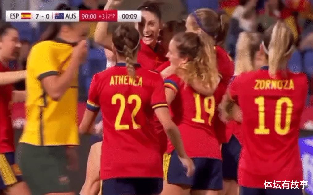 7-0！西班牙女足爆发，2分钟连入2球打蒙亚洲冠军，中国女足已不是对手？(8)