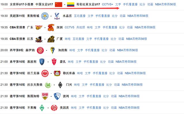 今晚这6场比赛值得期待！黄金时间19点开打，CCTV5+直播中国女足(1)