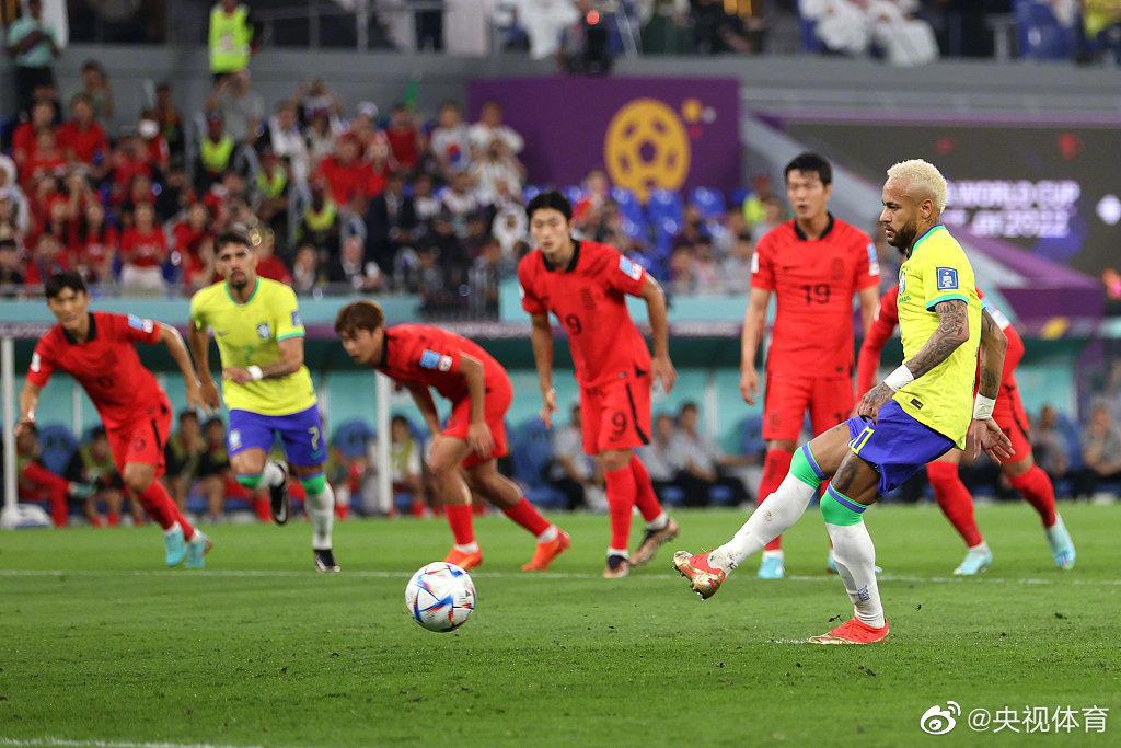 巴西淘汰韩国晋级8强，1/4决赛将对阵克罗地亚(3)