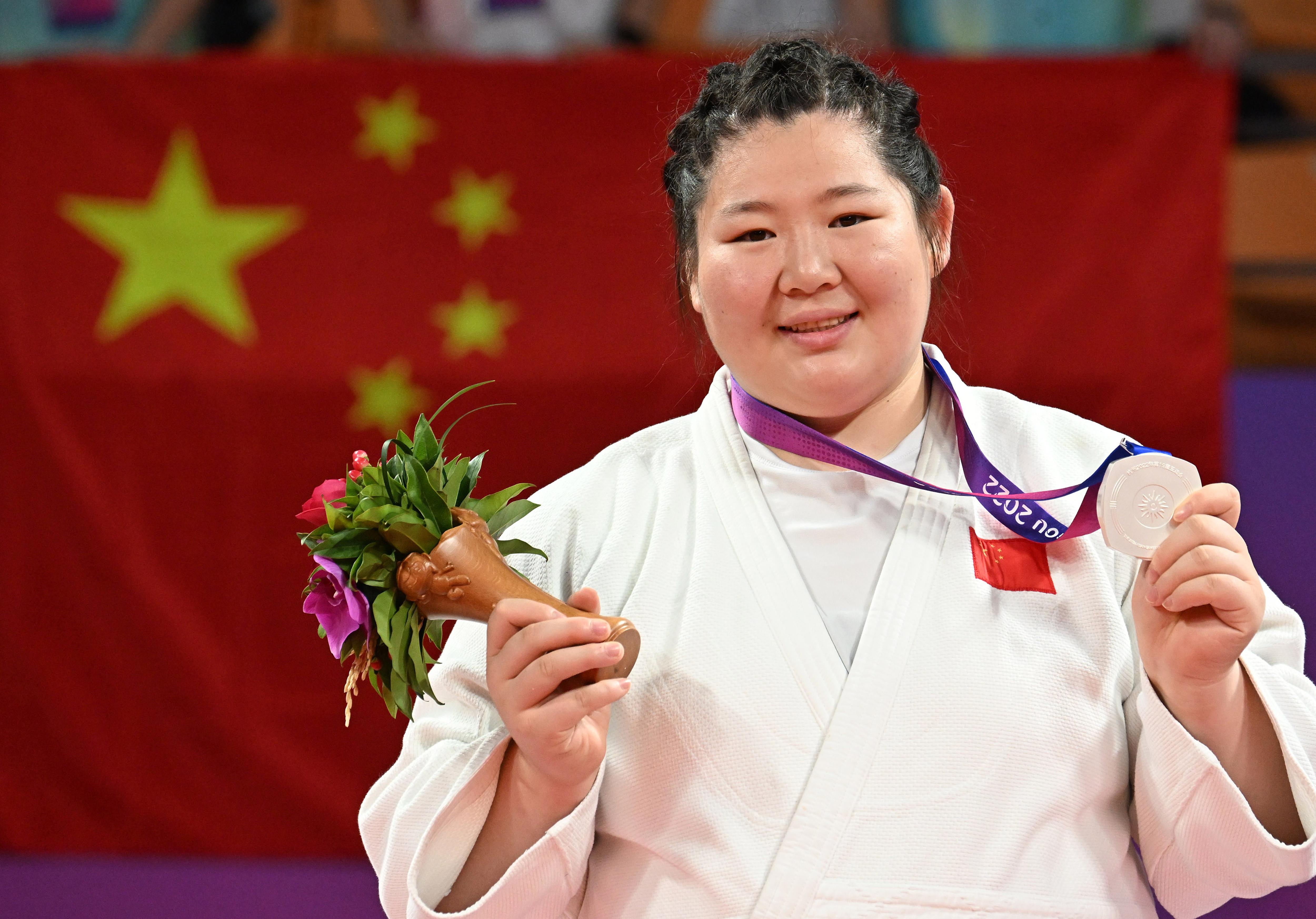 柔道——女子78公斤以上级颁奖仪式