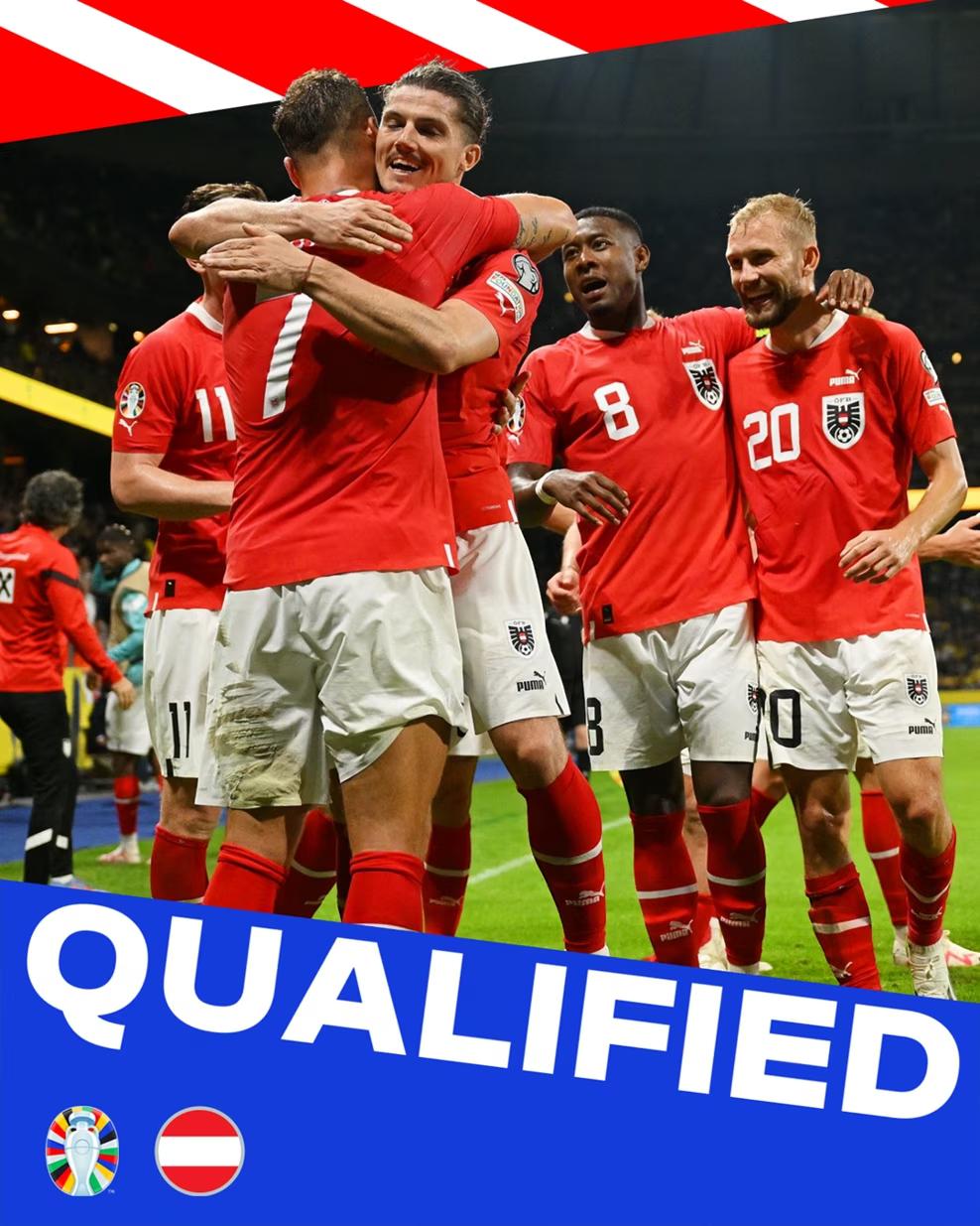 欧预赛-奥地利1-0阿塞拜疆提前出线 萨比策制胜球(1)