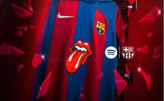 巴塞罗那在国家德比中身着滚石乐队“舌头和嘴唇”制服