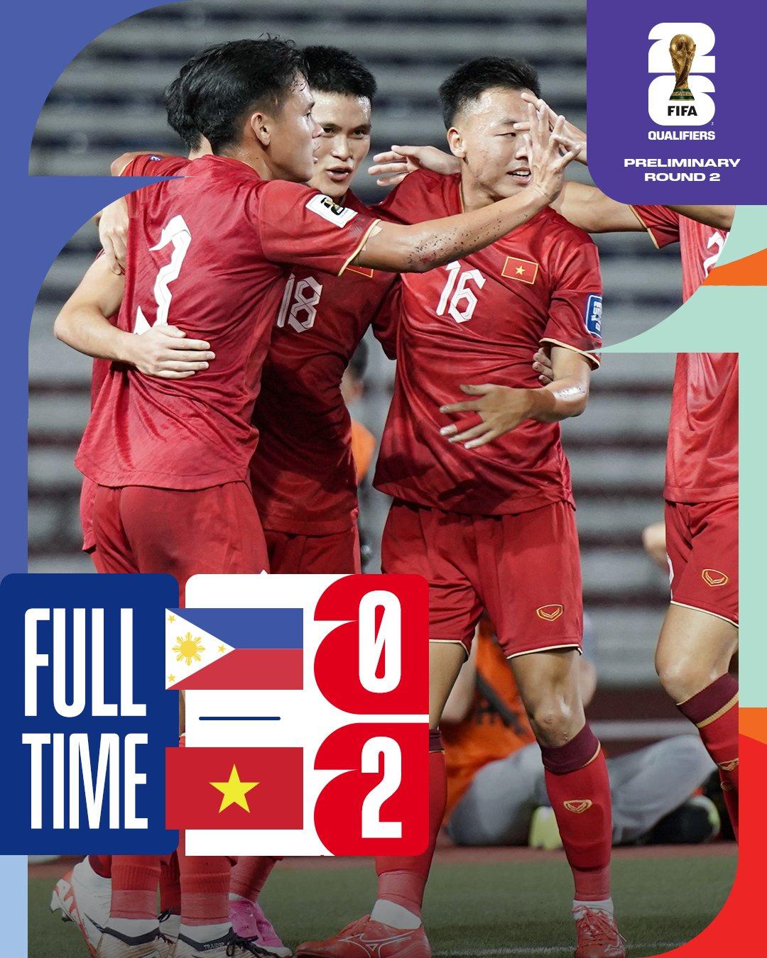 越南2-0菲律宾取世预赛开门红，越南足协赛后奖励10亿越南盾(1)