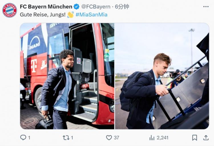 拜仁官方社媒晒诺伊尔等球员启程返回德国照片：回家！(2)
